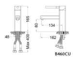 ban ve ky thuat voi chau lavabo caesar b460cu nong lanh