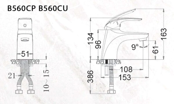 ban ve ky thuat voi chau lavabo caesar b560cp b560cu nong lanh