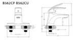 ban ve ky thuat voi chau lavabo caesar b562cp b562cu nong lanh