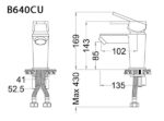 ban ve ky thuat voi chau lavabo caesar b640cu nong lanh