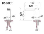 ban ve ky thuat voi chau lavabo caesar b680ct nong lanh