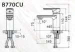 ban ve ky thuat voi chau lavabo caesar b770cu nong lanh