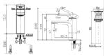 ban ve ky thuat voi chau lavabo inax lfv 632s 2 nong lanh 1 lo