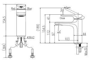 ban ve ky thuat voi chau lavabo inax lfv 632s nong lanh 1 lo
