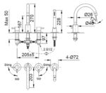 ban ve ky thuat voi chau lavabo inax lfv 7000b nong lanh 3 lo