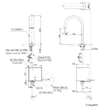 ban ve ky thuat voi chau lavabo toto tle24006a cam ung gan banchau
