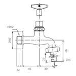 ban ve ky thuat voi lanh inax lf 15g 13 gan tuong