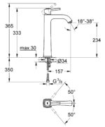 ban ve ky thuat voi lavabo 23313igo grohe grandera size xl