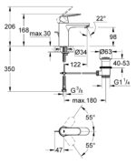 ban ve ky thuat voi lavabo 23325000 grohe eurosmart cosmo size m