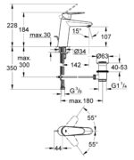 ban ve ky thuat voi lavabo 23448002 grohe eurodisc cosmo size m