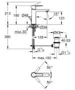 ban ve ky thuat voi lavabo 32114001 grohe lineare new size s