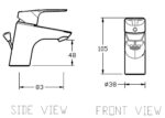 ban ve ky thuat voi lavabo nong lanh american standard cygnet wf 0301