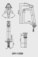ban ve ky thuat voi lavabo nong lanh inax lfv 112sh