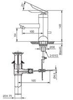 ban ve ky thuat voi lavabo nong lanh inax lfv 4000s