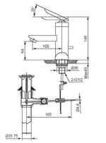 ban ve ky thuat voi lavabo nong lanh inax lfv 4001s