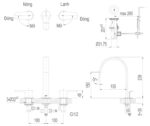 ban ve ky thuat voi lavabo nong lanh inax lfv 7100b