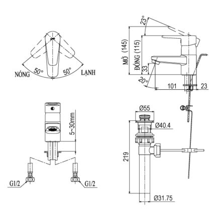 ban ve ky thuat voi nuoc inax lfv 1202s 1