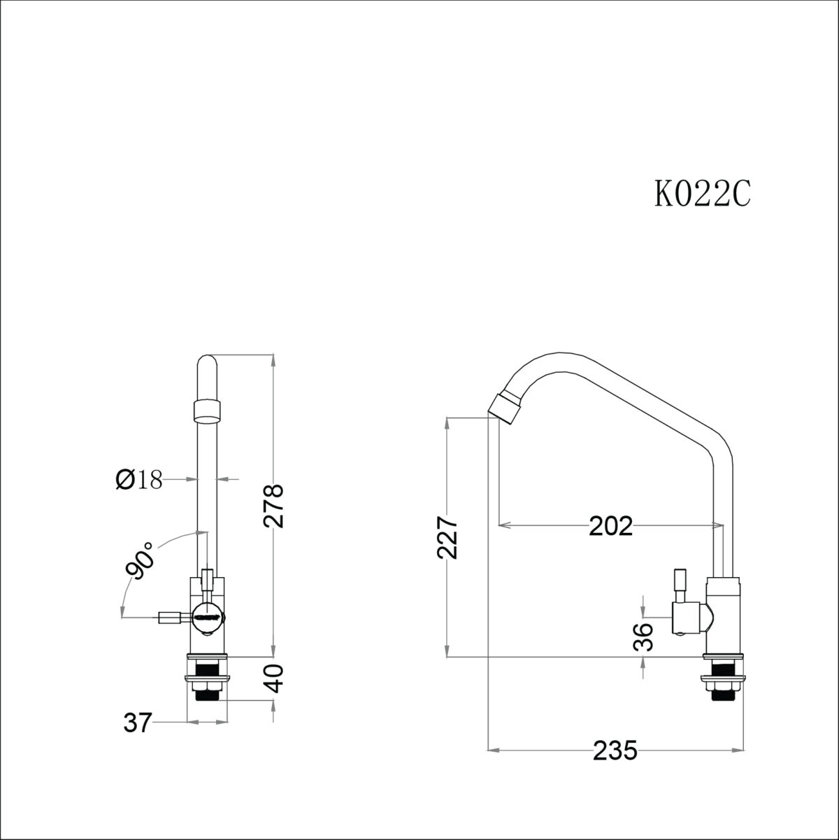 ban ve ky thuat voi rua bat caesar k022c nuoc lanh