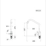 ban ve ky thuat voi rua bat caesar k022c nuoc lanh