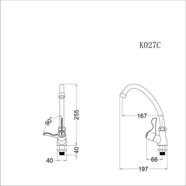 ban ve ky thuat voi rua bat caesar k027c nuoc lanh