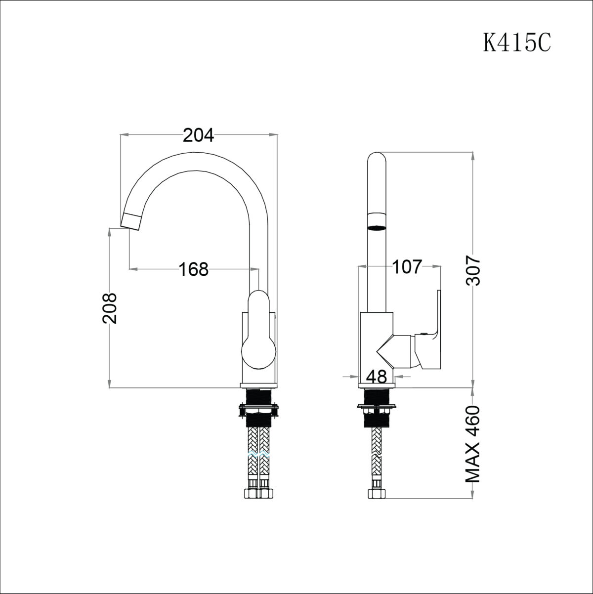 ban ve ky thuat voi rua bat caesar k415c nuoc lanh
