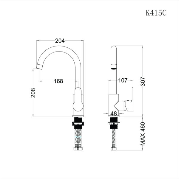 ban ve ky thuat voi rua bat caesar k415c nuoc lanh