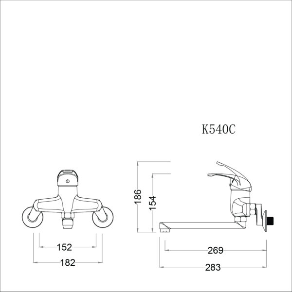ban ve ky thuat voi rua bat caesar k540c nuoc lanh