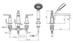 ban ve ky thuat voi sen bon tam american standard wf 1600 kastello 4 lo gan bon
