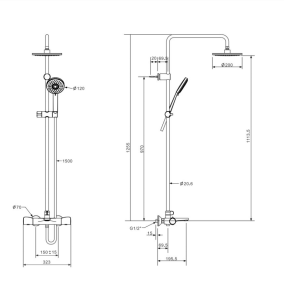 ban ve ky thuat voi sen cay american standard wf 4952