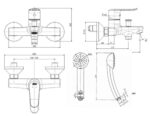 ban ve ky thuat voi sen tam american standard wf 0711 dong neo modern