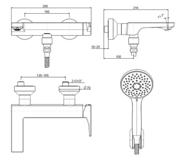 ban ve ky thuat voi sen tam american standard wf 0811 dong la moda