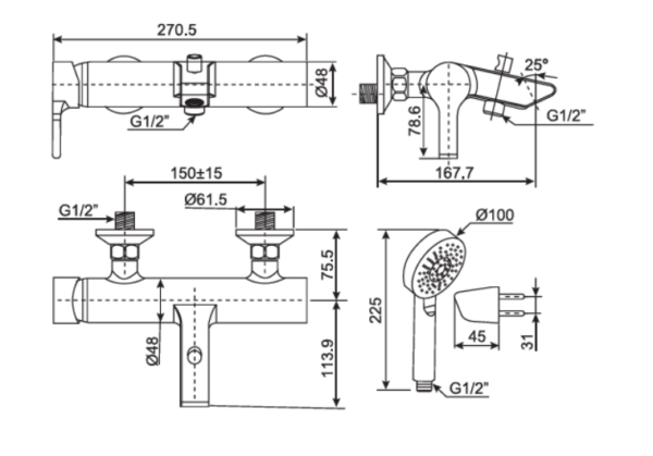 ban ve ky thuat voi sen tam american standard wf 3911 active