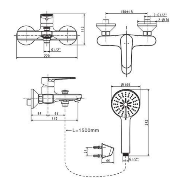 ban ve ky thuat voi sen tam american standard wf b211 simplica