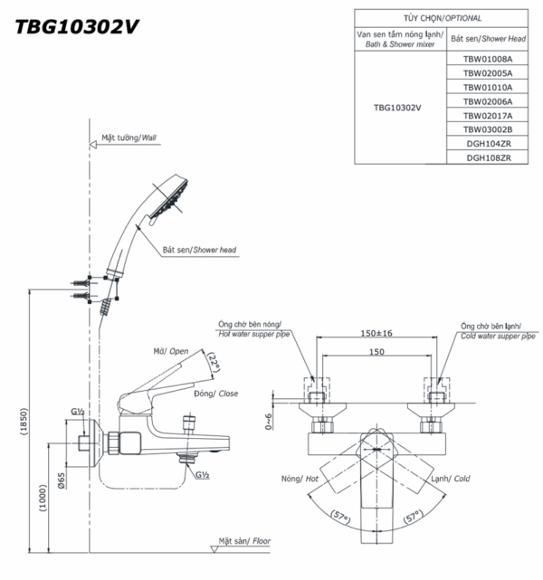 ban ve ky thuat voi sen tam toto tbg10302v nong lanh