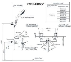 ban ve ky thuat voi sen tam toto tbs04302v nong lanh