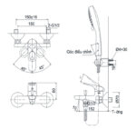 ban ve ky thuat voi sen tam toto ttmr301 ttsr105emf nong lanh