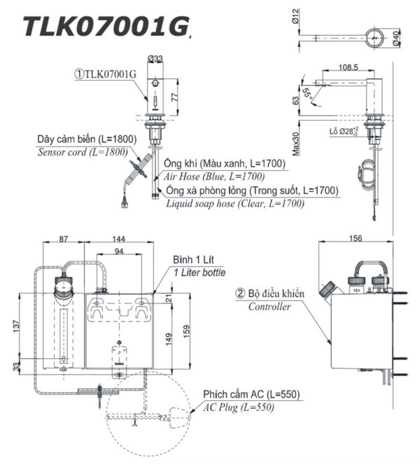 ban ve ky thuat voi xit xa phong tu dong toto tlk07001g