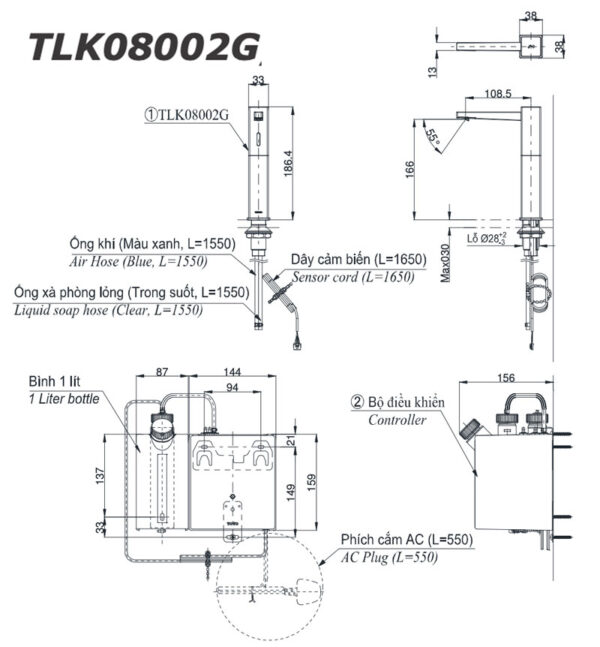 ban ve ky thuat voi xit xa phong tu dong toto tlk08002g
