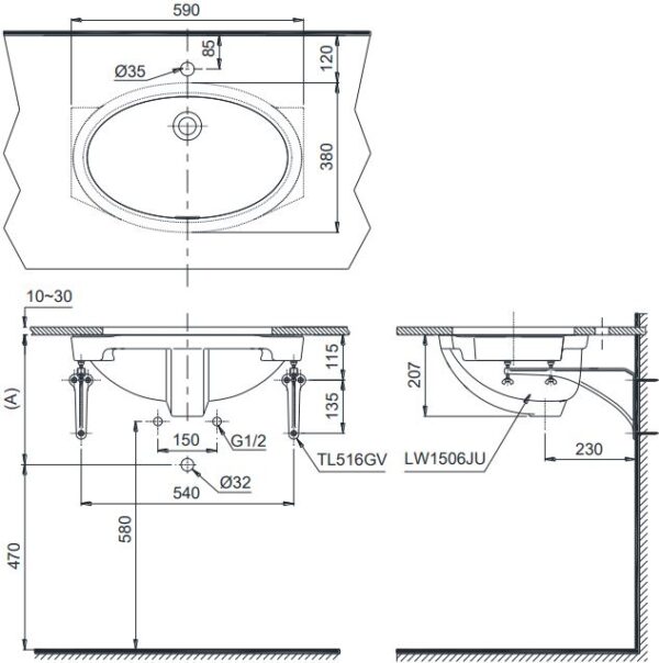 ban ve lavabo lw 1506v