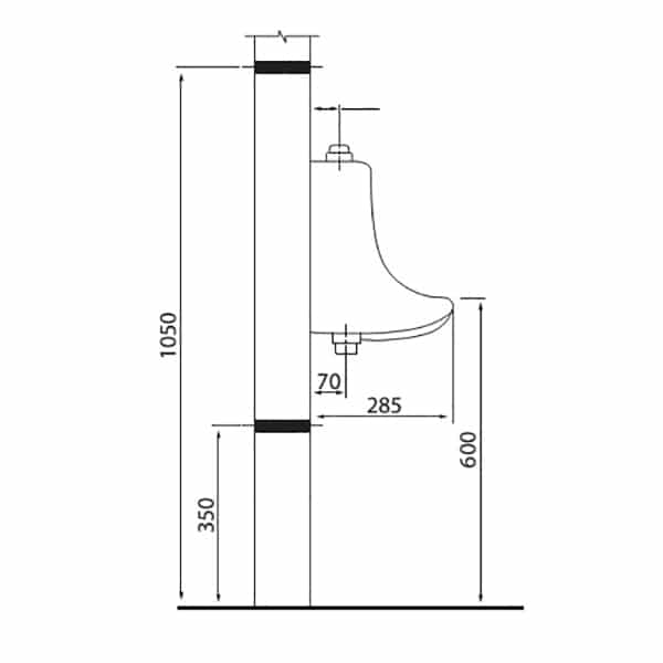 Bồn tiểu nam VIGLACERA TT1 treo tường 9 Bản vẽ kĩ thuật Bồn tiểu nam VIGLACERA TT1 treo tường
