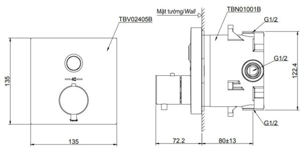 ban ve van 1 duong nuoc toto tbv02405b tbn01001b am tuong