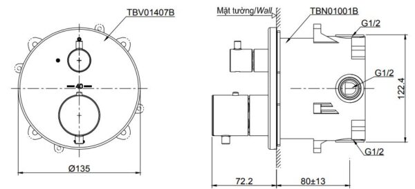 ban ve van dieu chinh nuoc toto tbv01407b tbn01001b