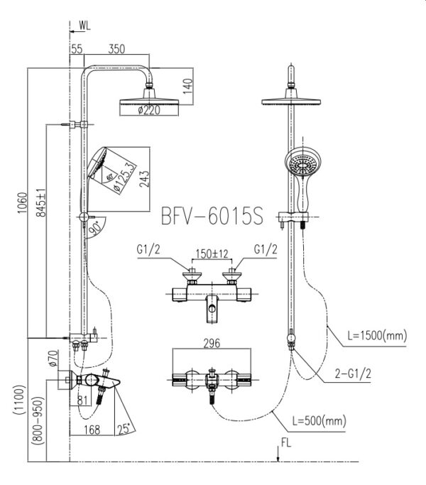 ban ve voi sen cay inax bfv 6015s nong lanh