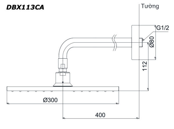 bat sen am tuong toto dbx113ca gan tuong