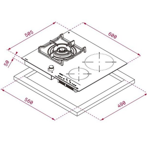 bep gas ket hop tu teka hob ig 620 1g ai al dr ci hang chinh hang