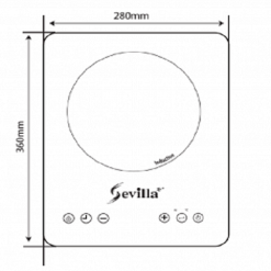 Bản vẽ kích thước Bếp từ đơn SEVILLA SV-10T