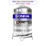 Bồn nước inox SƠN HÀ đứng 3000 lít phi 1380 - SHD3000F1380