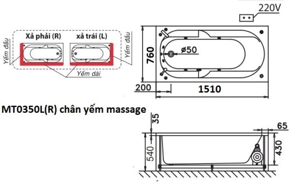 bon tam massage chan yem 1 5m caesar mt0350l r