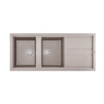 Chậu rửa bát đá Malloca TORTORA K-50043 2 hố 1 bàn
