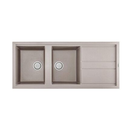 Chậu rửa bát đá Malloca TORTORA K-50043 2 hố 1 bàn